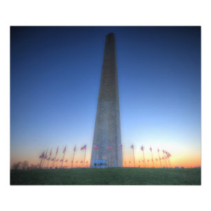 Impression Photo Monument de Washington avec coucher de soleil oran