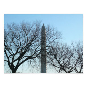 Impression Photo Monument de Washington dans le paysage d'hiver I