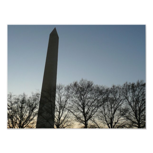 Impression Photo Monument de Washington dans le paysage d'hiver II (Devant)