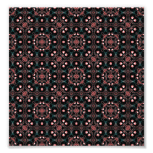 Impression Photo Mosaïque d'impression géométrique foncée et transp