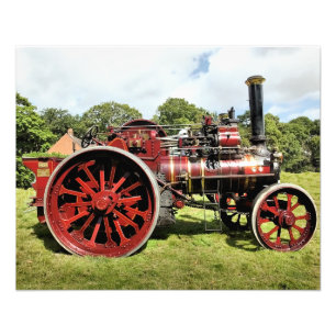 Impression Photo MOTEUR DE TRACTION À VAPEUR vintage