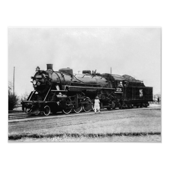 Impression Photo Moteur GTW Railroad #3735 vers 1940 (Devant)
