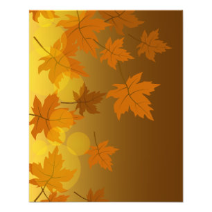 Impression Photo Motif d'automne avec feuilles d'érable en chute et
