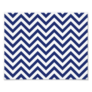Impression Photo Motif de Chevron de rayures de zigzag de bleu