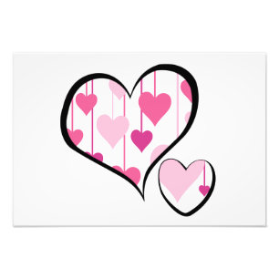 Impression Photo Motif De Coeurs, Coeurs Roses, Amour