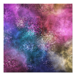 Impression Photo Motif de galaxie coloré