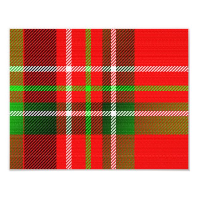 Impression Photo Motif de Noël Tartan (Devant)