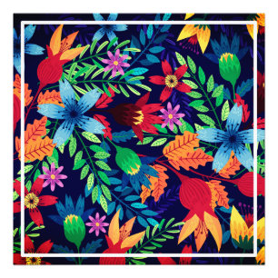 Impression Photo Motif floral exotique coloré-32436