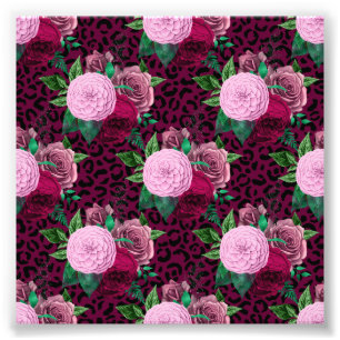 Impression Photo Motif floral léopard guépard fleur