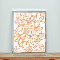 Motif floral sans couture avec fleurs orange
