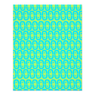 Impression Photo Motif géométrique turquoise et vert lime