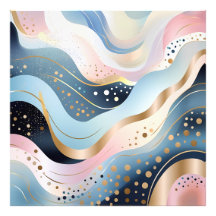 Motif rose vert canard abstrait moderne