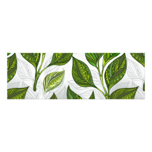 Impression Photo Motif sans couture avec Feuilles de thé vert