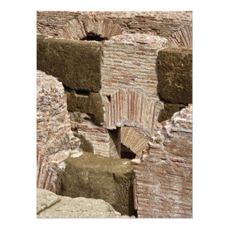 Impression Photo Motifs de briques dans le Colisée à Rome, Italie