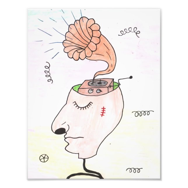 Impression Photo "Music in my head" Postcard (Devant)