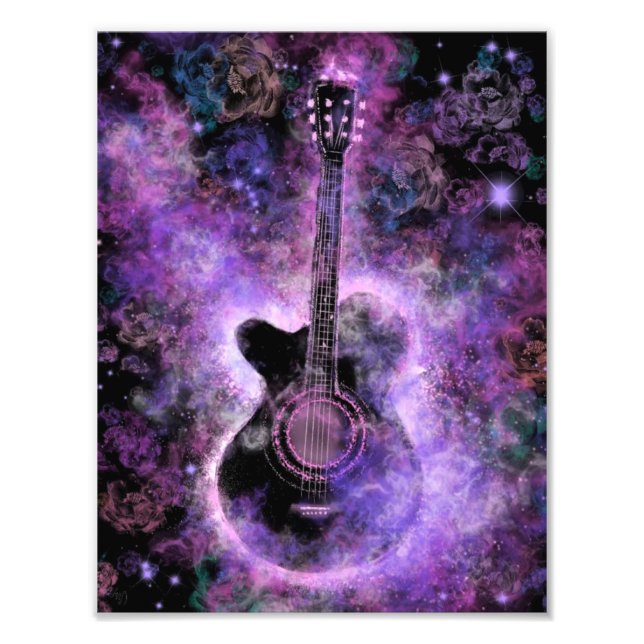 Impression Photo Musique guitare romantique - Son magique (Devant)