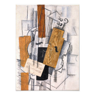 Impression Photo Musique violon et feuille   Georges Braque  