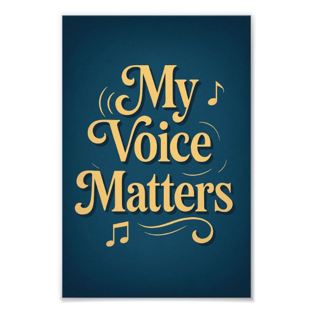 Impression Photo My Voice Matters : Affirmation Art (Devant)