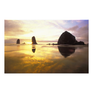 Impression Photo N.A., USA, Oregon, Cannon Beach Sunset avec