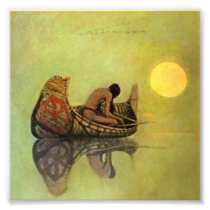 Impression Photo N C Wyeth Peinture occidentale "Le Pêcheur silenci