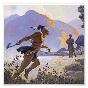 Impression Photo N C Wyeth Peinture occidentale "The Tomahawk"