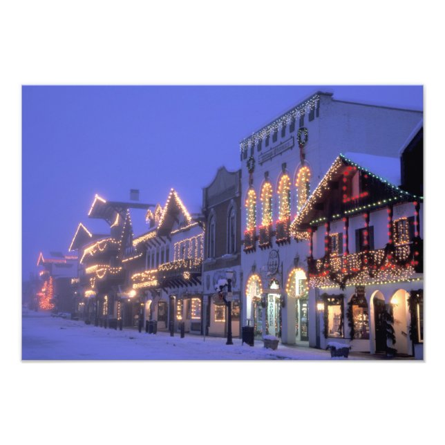 Impression Photo NA, USA, Washington, Leavenworth. Rue principale (Devant)