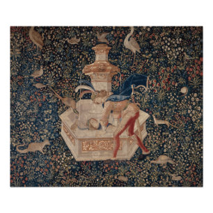 Impression Photo Narcisse au Puits, Tapisserie Médiévale