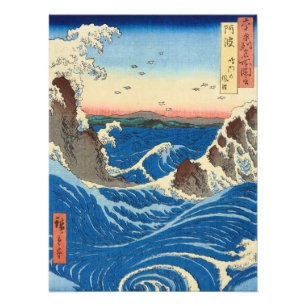 Impression Photo Naruto Whirlpools, province d'Awa par Hiroshige