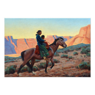 Impression Photo Navajo Mother, 1945 par Maynard Dixon
