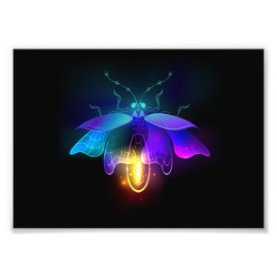Impression Photo Neon Firefly sur noir