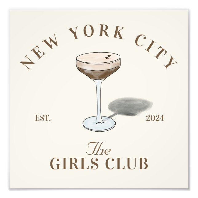 Impression Photo New York City Espresso Girls Club Can Cooler (Devant)