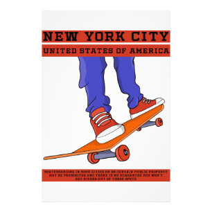 Impression Photo New York City, USA Cool Skateboard