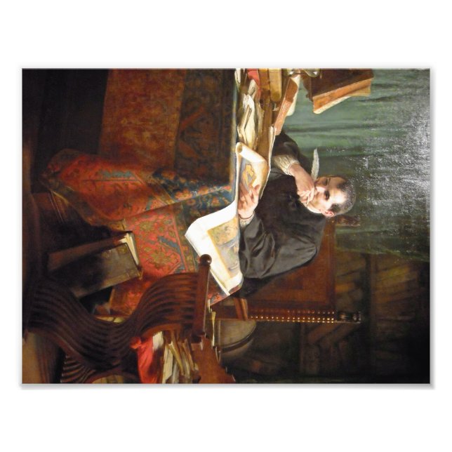 Impression Photo Niccolò Machiavelli dans son étude, par Stephano U (Devant)