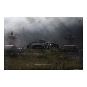 IMPRESSION PHOTO NISSAN GT-R R35 1400WHP DANS GRAVEYARD DES ANNÉES 
