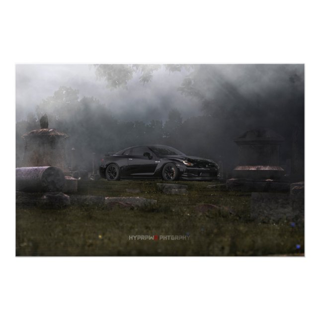 IMPRESSION PHOTO NISSAN GT-R R35 1400WHP DANS GRAVEYARD DES ANNÉES  (Devant)
