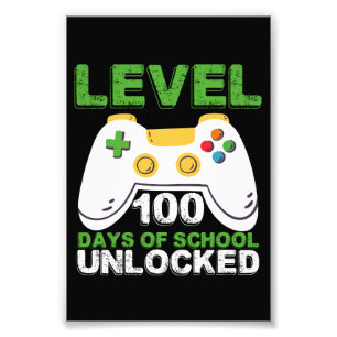 Impression Photo Niveau 100 Jours De Jeux Vidéo De Gamer Déverrouil