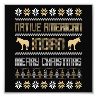 Impression Photo Noël Amérindien Joyeux Noël Joyeux Noël