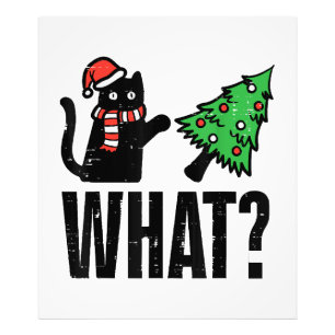 Impression Photo Noël Chat Tipping Xmas Tree Drôle