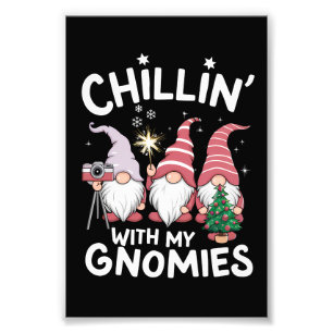 Impression Photo Noël de la famille Gnome, détente avec mes Gnomes