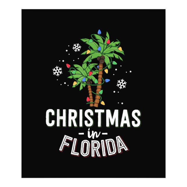 Impression Photo Noël En Floride Pont Les Palmiers Famille Va (Devant)