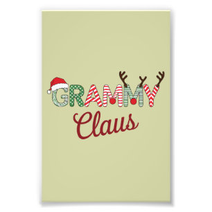Impression Photo Noël Grammy Claus Noël Grand-mère Cadeau Noël
