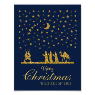 Impression Photo Noël religieux, Naissance de Jésus, Trois Roi