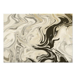 Impression Photo Noir et crème Blanc Art Abstrait Imprimer