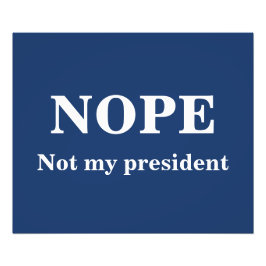 Impression Photo NOPE Not my president customizable