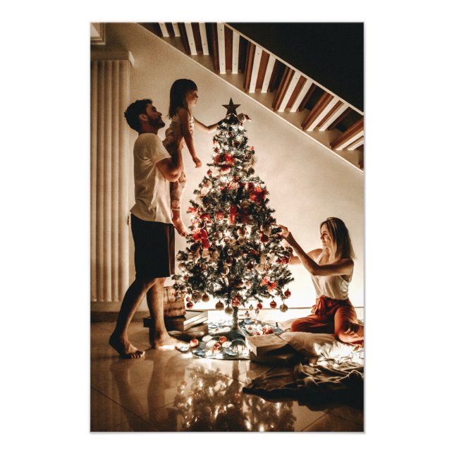 Impression Photo Notre premier Noël engagé Mariage 2024 (Devant)