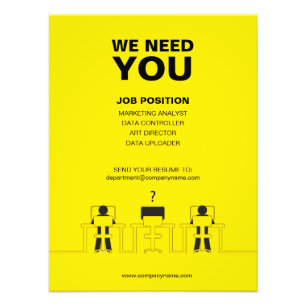 Impression Photo Nous avons besoin de vous Vacance d'emploi sur A