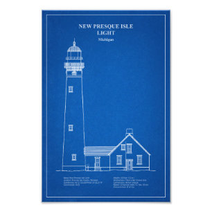 Impression Photo Nouveau phare de Presque Isle - Michigan - AD