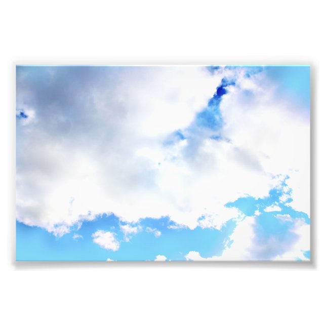 Impression Photo Nuages blancs et ciel bleu (Devant)