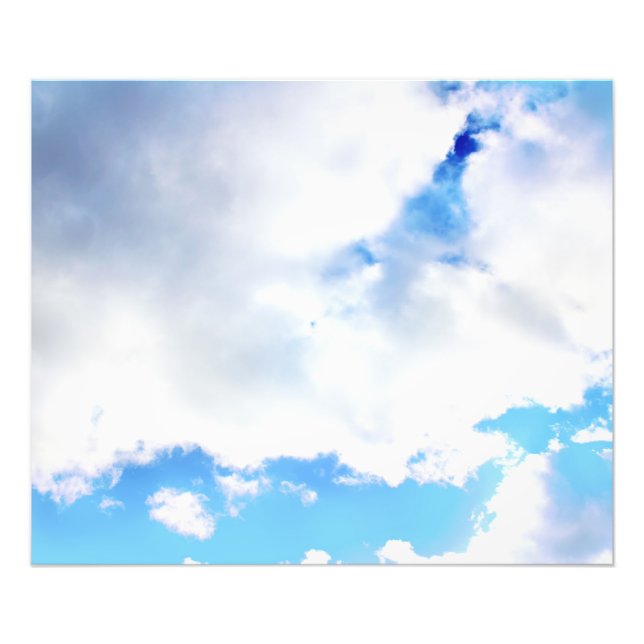 Impression Photo Nuages blancs et ciel bleu (Devant)