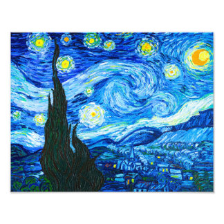 Impression Photo Nuit Van Gogh Starry